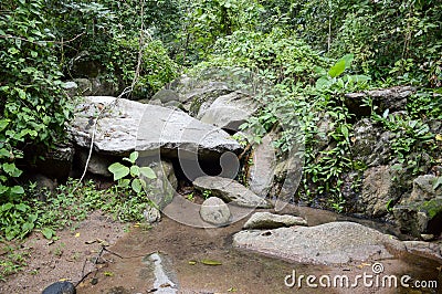 Chan ta then waterfall in Bang Phra, Sriracha, Chonburi, Thailand. Stock Photo