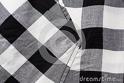 Close up of checkered clothing item with pocket Stock Photo