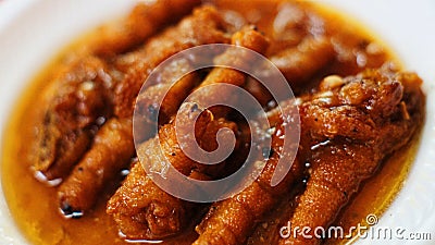 Close Up Chicken Feet Asian Chinese Dim Sum Stock Photo