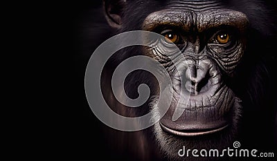 close up chimpanzee portrait Stock Photo