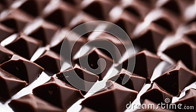 A close up of chocolate squares Stock Photo