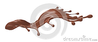 Close-up of chocolate wavy splash Stock Photo