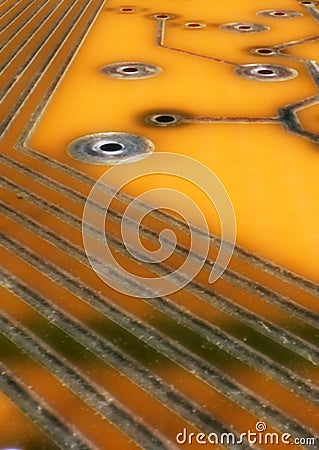Close-up of circuit plate Stock Photo