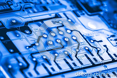 Close up of Circuits Electronic on Mainboard Technology computer background logic board,cpu motherboard,Main board,sys Stock Photo