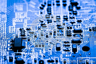 Close up of Circuits Electronic on Mainboard Technology computer background logic board,cpu motherboard,Main board,sys Stock Photo