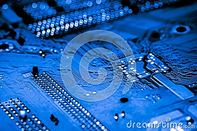 Close up of Circuits Electronic on Mainboard Technology computer background logic board,cpu motherboard,Main board,sys Stock Photo