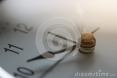 Close up of clock on 10 o`clock Stock Photo