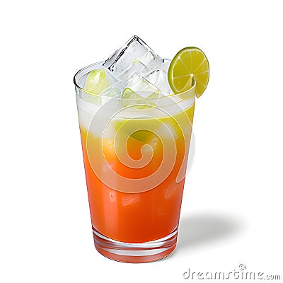 close up cocktail on white background Stock Photo