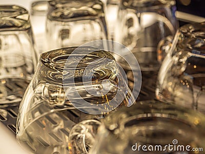 Close up coffee transparent cup Stock Photo