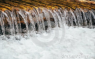 Close up of cold fresh water from mountain river, rapids, whitewater Stock Photo