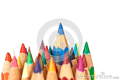 Close up color pencil Stock Photo