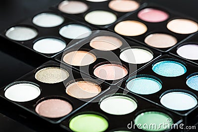 Close-up Of Eye Shadow Palette Stock Photo