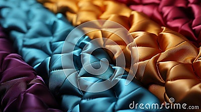 A close up of colorful fabric Stock Photo