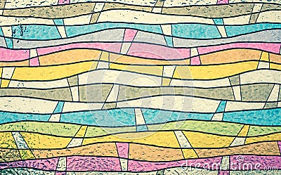 Close up of colorful stained glass, abstract vintage background Stock Photo