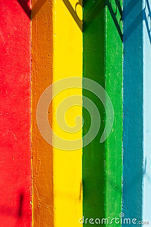 Close-up of colourful stairs. Natural abstract background. Stock Photo