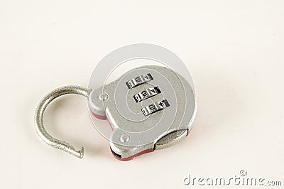 Close-up of combination lock Stock Photo