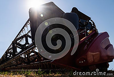 Close up of combine harvester Stock Photo