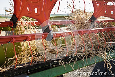 Close up of combine harvester header Stock Photo