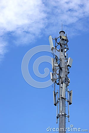 Communication signal tower Stock Photo