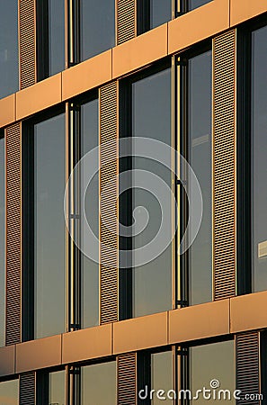 Close-up of a corporate building window Stock Photo