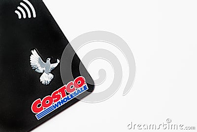 Close up of a Costco membership card, illustrative editorial Editorial Stock Photo