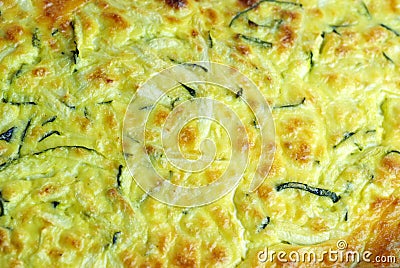 Close-up of courgette and feta souffle Stock Photo