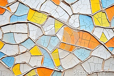 close-up of cracked white paint on metal Stock Photo