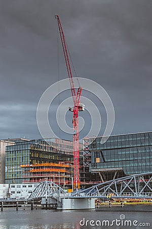 Close Up Of Crane At Amsterdam The Netherlands 7-9-2020 Editorial Stock Photo