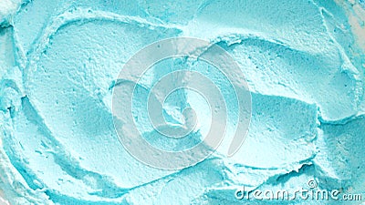 Close Up of Creamy Blue Ice Cream Stock Photo
