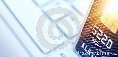 Close up of credit card Stock Photo
