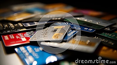 Close up of Credit Cards Stock Photo