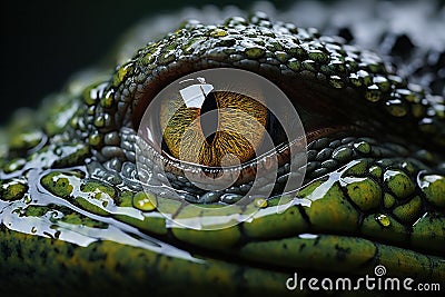 Close up of crocodile animals eyes Stock Photo