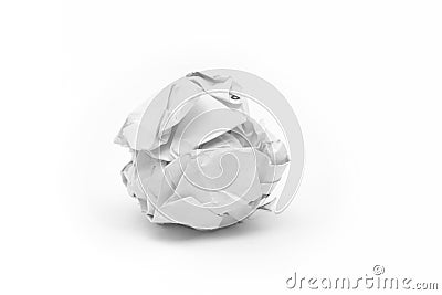 Close-up of crumpled paper ball Stock Photo