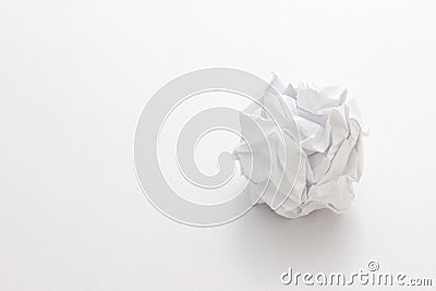 Close-up of crumpled paper ball Stock Photo