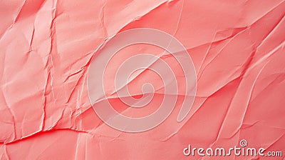 Close-up of a crumpled pink paper texture with soft shadows and light variations creating a gentle, tactile surface Cartoon Illustration