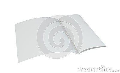 Close up of a crumpled unfolded piece of paper. 3d rendering. Stock Photo