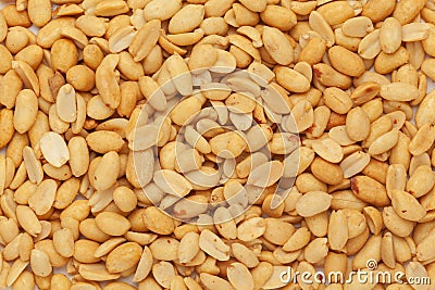 Close-up of crunchy roasted Peanuts Indian namkeen snacks Full-Frame Background. Stock Photo