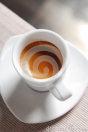 Close-up of a cup of hot coffee Stock Photo