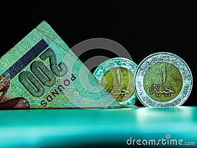Egyptian money Stock Photo