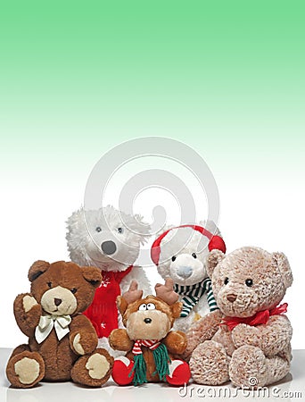 Close up of cute doll for christmas invitation card. Stock Photo