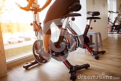 Close up of cycle training-concept Stock Photo