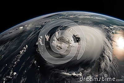 close-up of cyclone, showing its powerful and destructive force Stock Photo