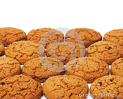 Close up of delicious chocolate chip cookies Stock Photo