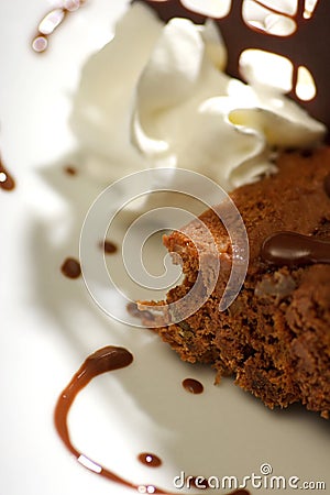 Close up of delicious chocolate dessert Stock Photo