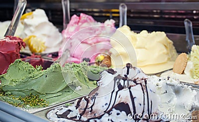 Close up of delicious icecreams Stock Photo