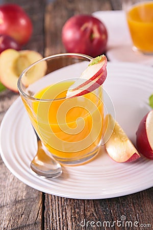 Delicious peach juice Stock Photo
