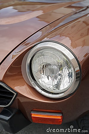 Close up detail of a Classic car Stock Photo