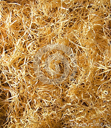 Natural straw filler for packing box Stock Photo