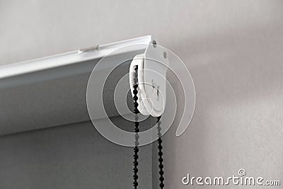 Close up detail of a roller blind Stock Photo