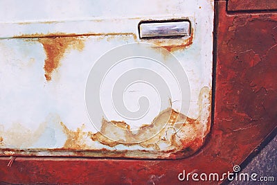 Close up of Detail Rusty vintage Old Car Stock Photo